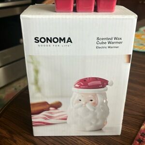 Sonoma scented wax cube warmer w meltems in cranberry orange spice brand new
